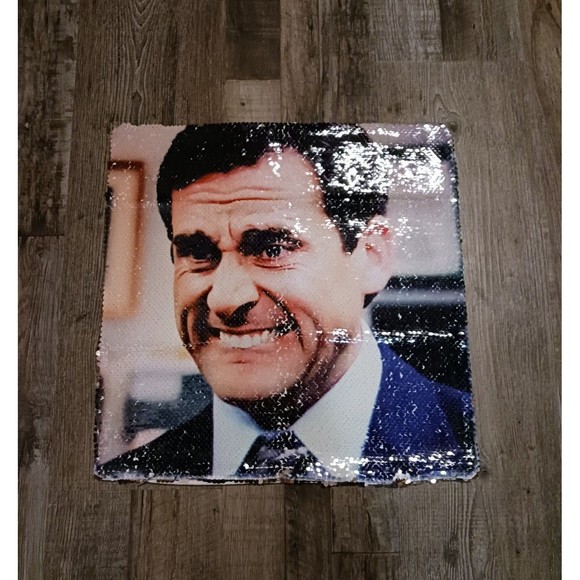 The Office Michael Scott Sequin Pillow Case - Picture 1 of 7